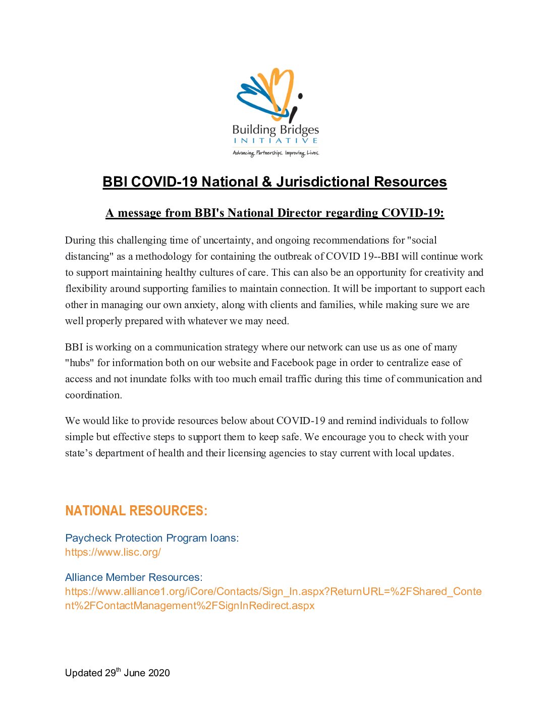 COVID-19 National & Jurisdictional Resources