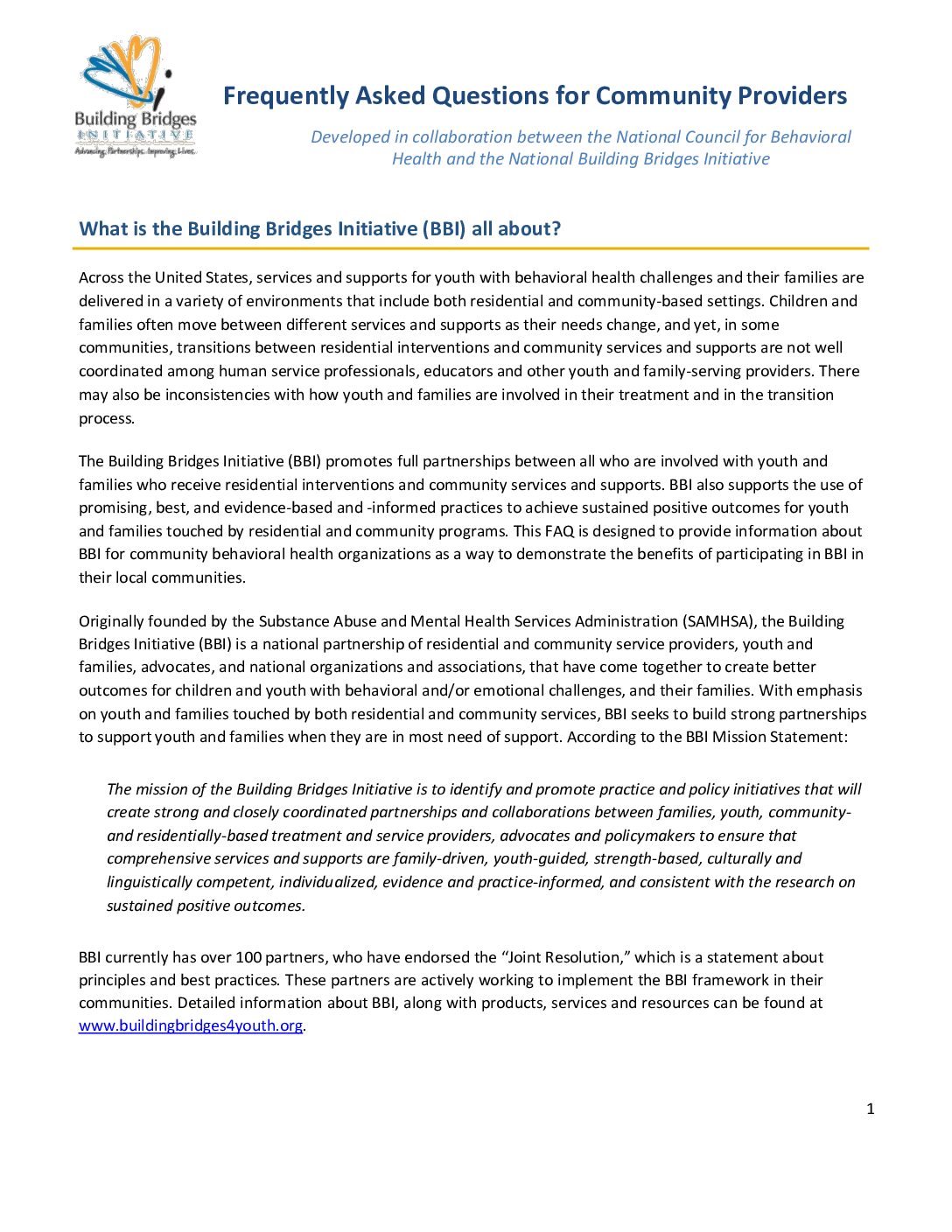 Frequently Asked Questions for Community Providers