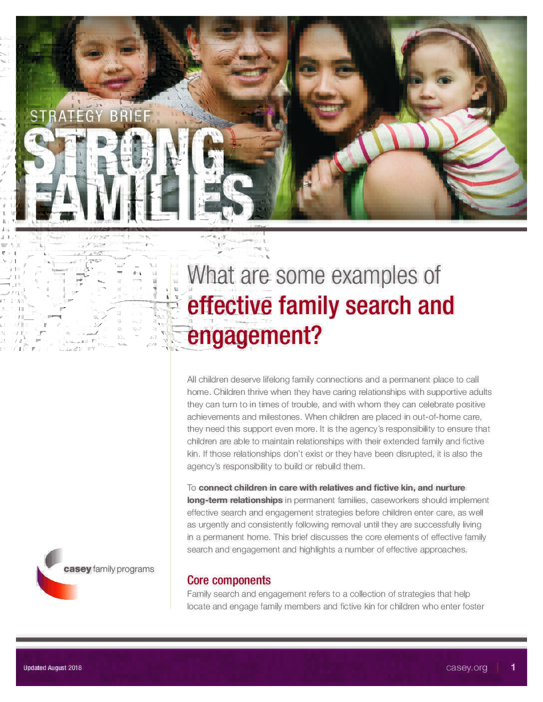 Casey Family Programs Policy Brief on Family Search and Engagement