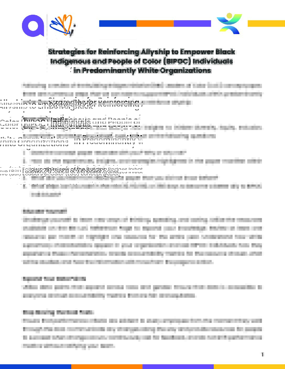 Strategies for Reinforcing Allyship